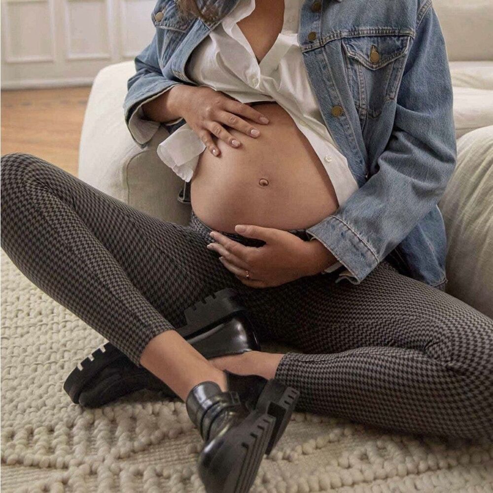 Hatch Maternity Ultimate Before During After Leggings Women’s Small Black Gray
